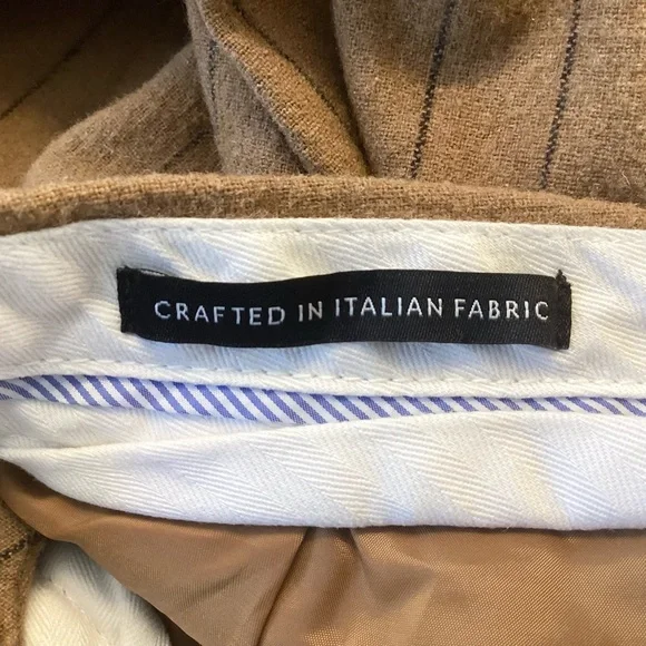 Madewell Striped Wool Blend High Rise Rosedale Straight Pant - Brown - 0 - Picture 10 of 12